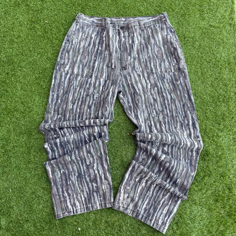 Vintage 90s Liberty Realtree Camo Pants Size 37x31 USA Tree Bark Cargo Gorpcore
